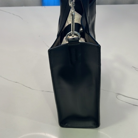 KENZO Paris logo black leather tote bag/crossbody bag - Picture 4 of 16